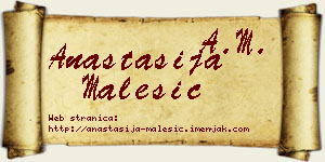 Anastasija Malešić vizit kartica